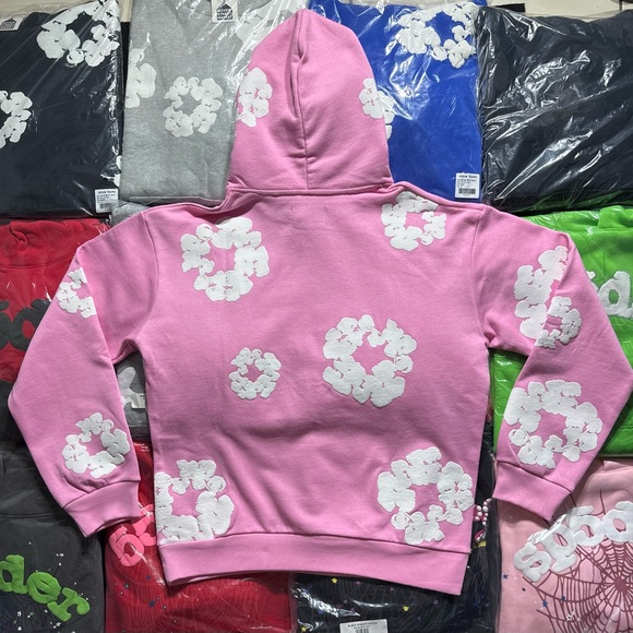 Denim Tears The Cotton Wreath Hoodie ‘Pink’ - Picture 4 of 6